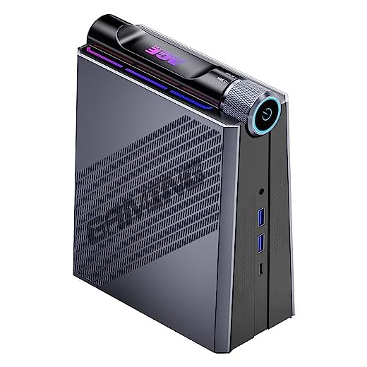 ACEMAGICIAN Mini PC Gaming AMD Ryzen 9 6900HX (up to 4.9 GHz), 32 GB DDR5 512 GB NVME SSD, Micro Desktop Computer with 3 Mode Adjustment, RGB/WIFI6, Bluetooth 5.2, Dual Fan, AM08PRO RYZNEN9 6900HX