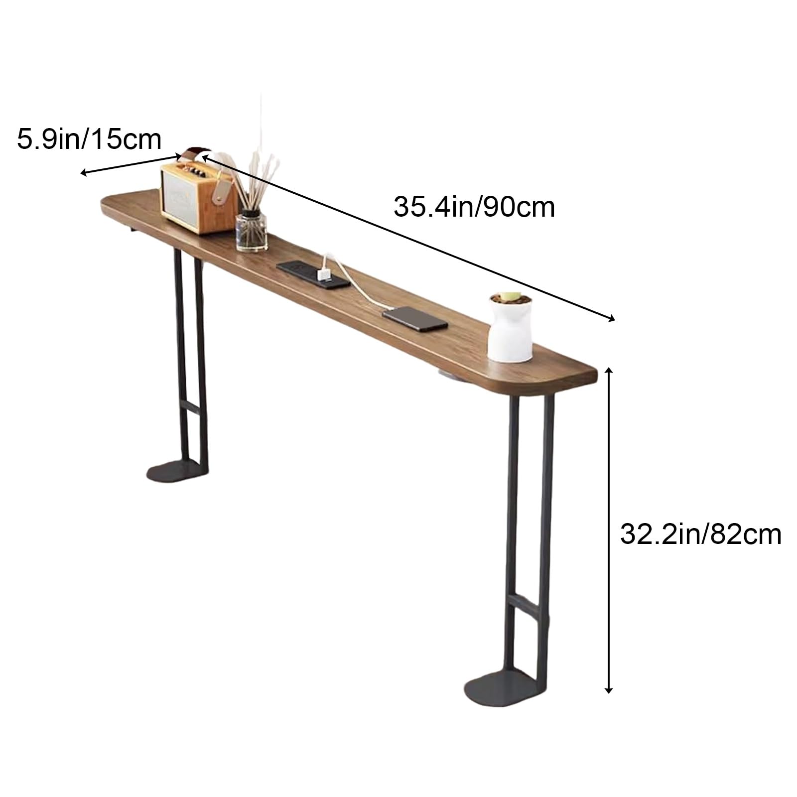 Osłona chłodnicy ze wzmocnioną metalową podstawą, stylowa konsola do salonu, przedpokoju i łazienki, 160 cm, naturalne wykończenie