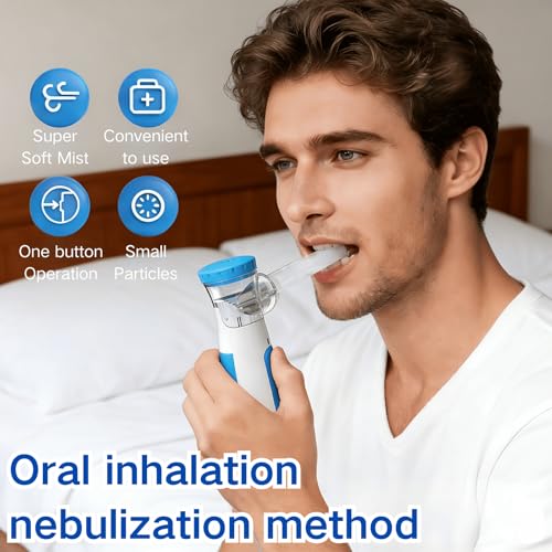 Aerosol Portatile Silenzioso, Macchina Aerosol Per Adulti E Bambini, Apparecchio Aerosol Dotato Di Due Maschere E Ugelli, Nebulizzatore Aerosol Adatto Per Uso Domestico E Viaggio - 5