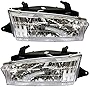 Evan-Fischer Headlight Set Compatible with 1997-1999 Subaru Legacy Left Driver and Right Passenger Side Halogen With bulb(s)