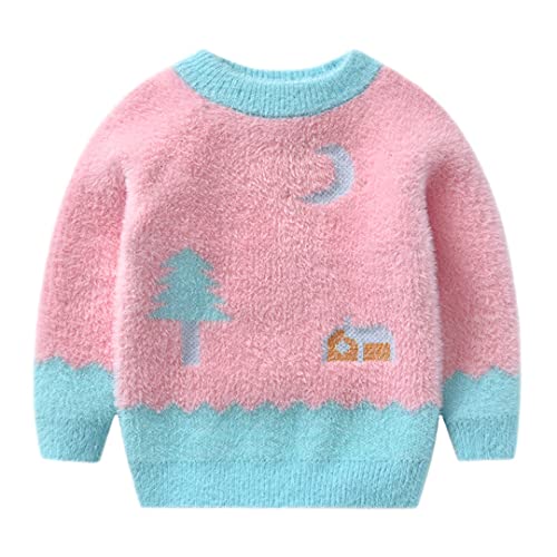 Kids Winter Sweater Plaid Pullover Knitted Toddler Casual Knitwear Sweaters