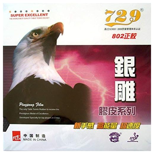 RITC 729 Friendship 802 Short Pips-Out Table Tennis (Ping Pong) Rubber Without Sponge (Topsheet, OX) (Black)