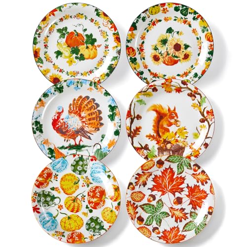 Fall-Dinner-Plates-10-Thanksgiving-Ceramic-Plates-Pumpkin-Dinnerware-Dishes-Dishwasher-and-Microwave-Safe-Autumn-Harvest-Set-of-6 Fall Dinner Plates 10 Thanksgiving Ceramic Plates Pumpkin Dinnerware Dishes Dishwasher and Microwave Safe Autumn Harvest Set of 6