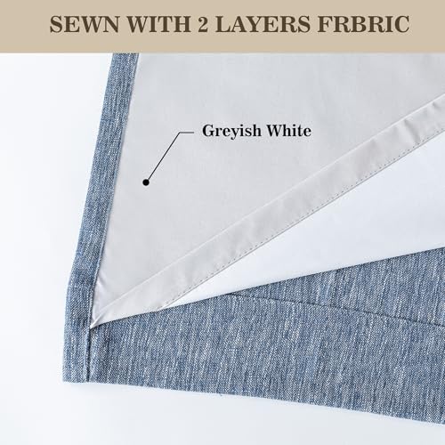 Image of MYSKY HOME Dusty Blue Blackout Curtains 84 inches Long Pinch Pleated Curtains for Living Room Bedroom 100% Room Darkening Black Out Window Drapes with Hooks Back Tab, 40 inch Wide per Panel, 2 Pieces