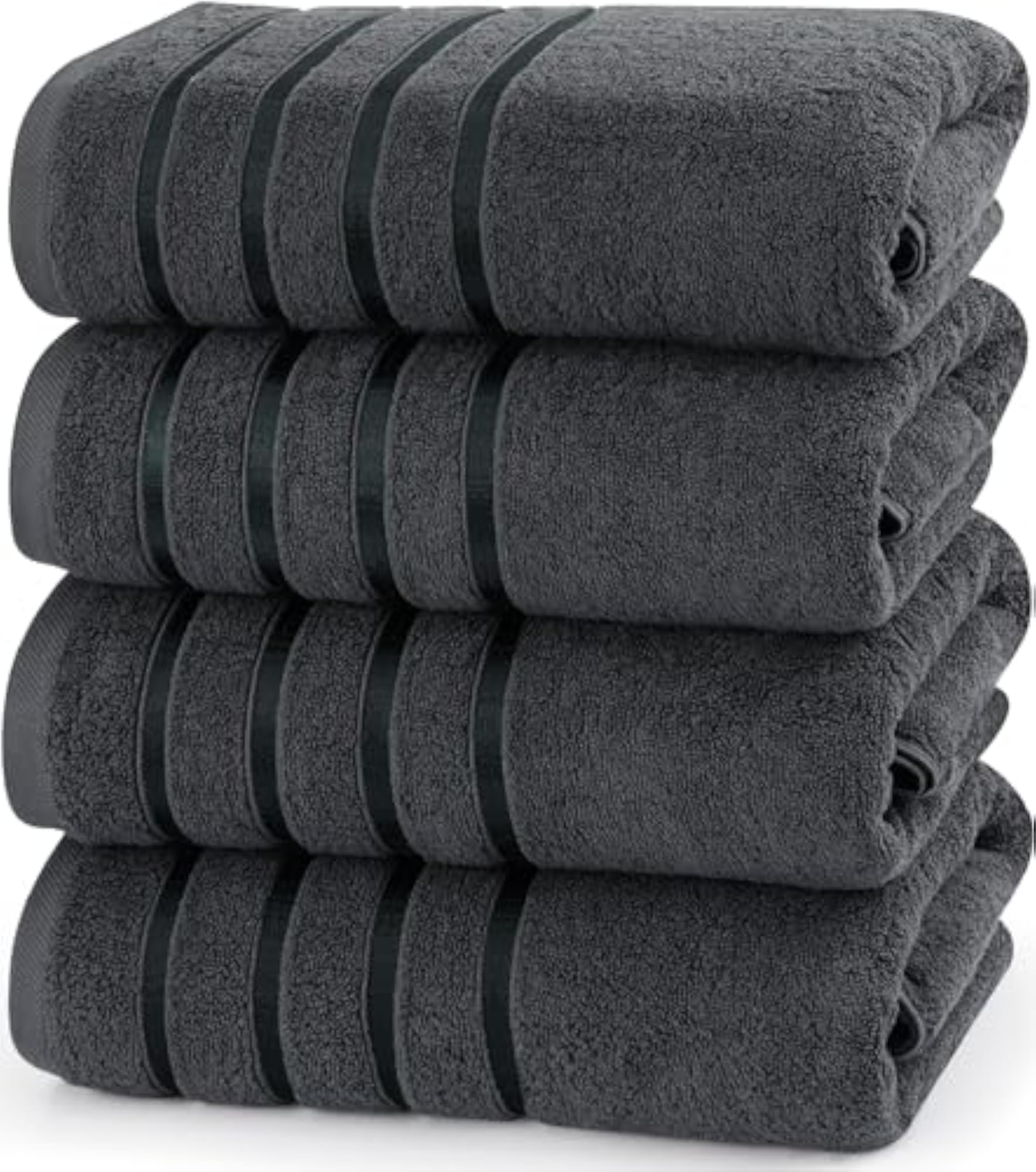 4 Pack Premium Viscose Oversized Bath Set, Quick Drying
