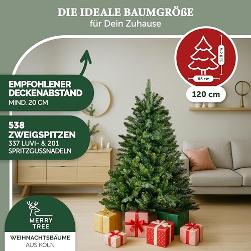 MerryTree Premium künstlicher Weihnachtsbaum 120 cm