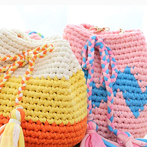 T-Shirt Yarn Diy Handbag Knitting Thread Crocheting Ribbon Yarn Knitting Yarn Ball Thick Chunky Yarn Coffee #TOP6