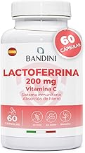 Bandini® PURE LACTOPHERRIN 200 Immuno 60 Capsules (200 mg of Lactoferrin per CAPSULE) - High Dose with Vitamin C - Natural Antioxidant for the Immune System - Regulates Iron Absorption