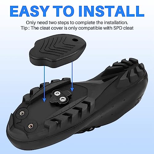 Geynutaly SPD Cleat Covers, Durable Bike Cleat Covers Compatible with SM-SH51 SPD Cleats, 1Pair