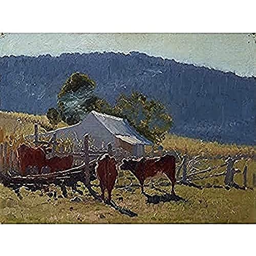 Elioth Gruner Traite Time Araluen Valley Art Print Poster Décoration Murale de Qualité Supérieure