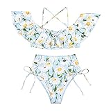 Blaues Mädchen Bademode Push-ups Women 's Bademode Tankini' s Set siamesische Fashion-Bedruckte Badeanzüge Tankini Digital Uhren Herren