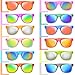 12 Pack Kids Sunglasses Hawaiian Party Favors with UV400 Protection, 12 Colors Neon Sunglasses in Bulk for Boys Girls Birthday, Beach, Summer Pool Party Supplies, Goody Bag Stuffers, Classroom Gift
