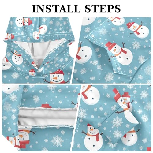 Kids Hoodies Sweaters Christmas Xmas Snowman Hooded Sweatshirts with Big Pockets for Boys Girls B04000773