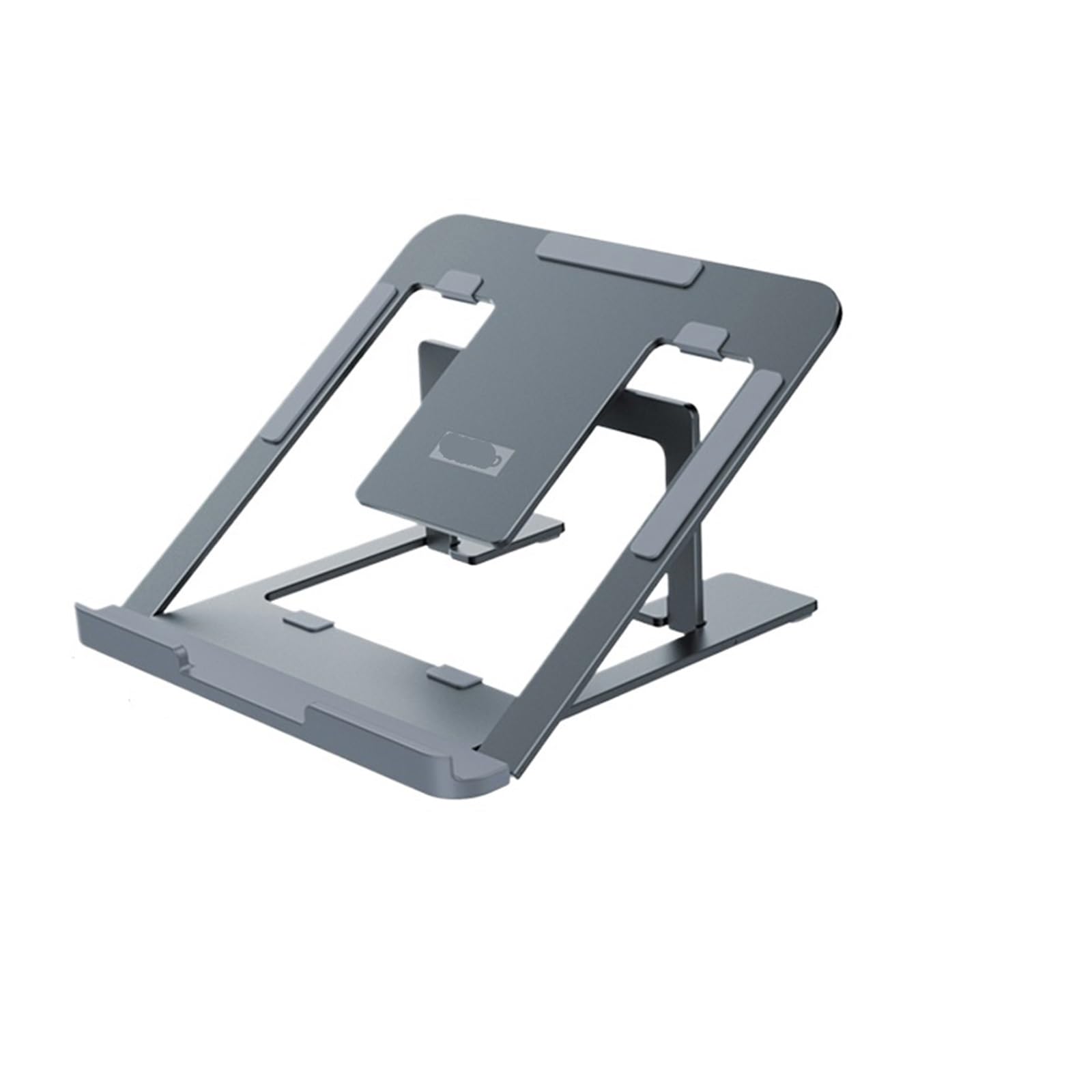 Support ordinateur portable aluminium noir robuste et pliable de 10 à 15 pouces