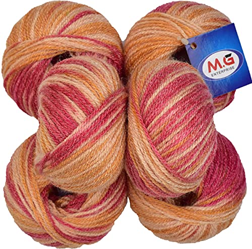 Image of 100% Acrylic Wool Red (8 pc) Baby Soft 4 ply Wool Ball Hand Knitting Wool /Art Craft Soft Fingering Crochet Hook Yarn, Needle Knitting Yarn Thread Dye SM-A SM-HG