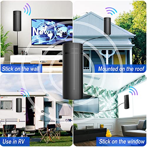 Ostrat 2023 Upgraded Tv Antenna Indoor Outdoor, 500 Miles Range Amplified Digital Tv Antenna For Smart Tv And All Older Tv - 36Ft Hd Cable - Support 4K 8K 1080P And Other Resolutions (Black) (Black) #TOP4