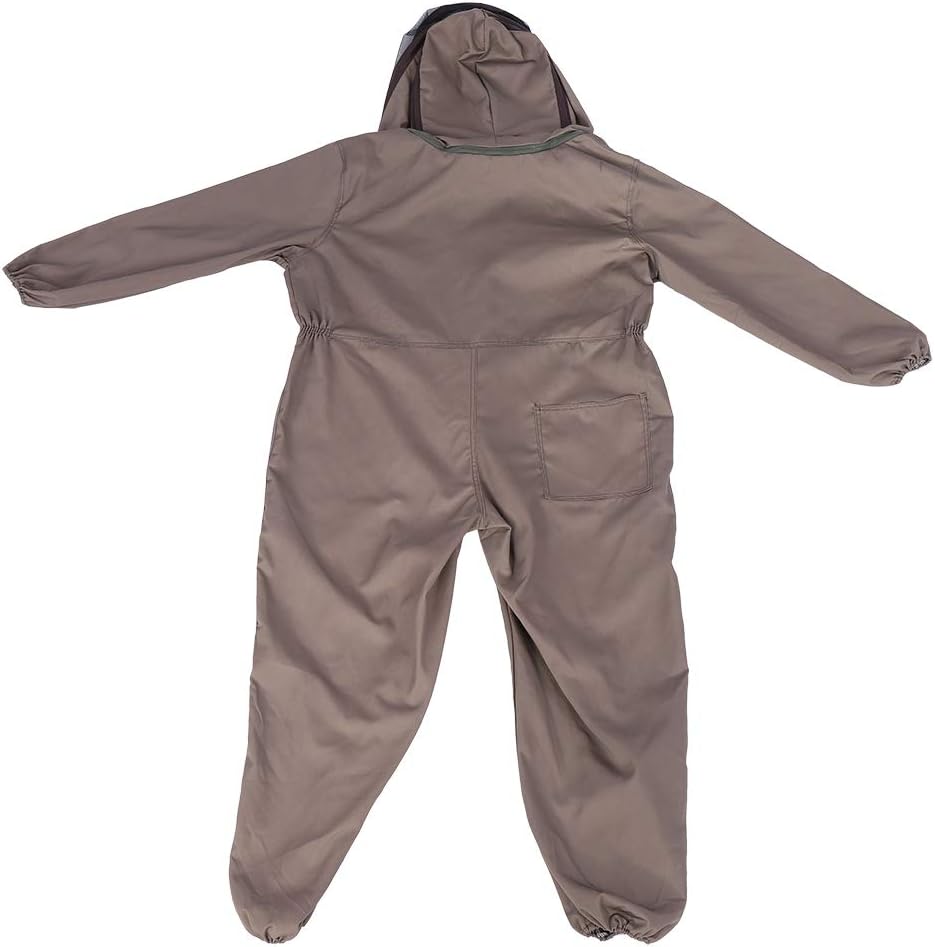 HEEPDD Lightweight Comfortable Hooded Veil XL for Beekeepers Safe and Breathable Design Cotton Zippered Protective Beekeeping Suit Nan Gardening (XL)
