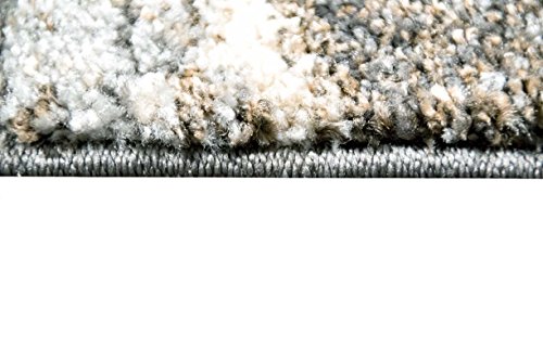 Teppich-Traum FLURLÄUFER Designer Teppich Wohnzimmer modern ABSTRAKT Linien braun beige grau Creme meliert Größe 80x150 cm