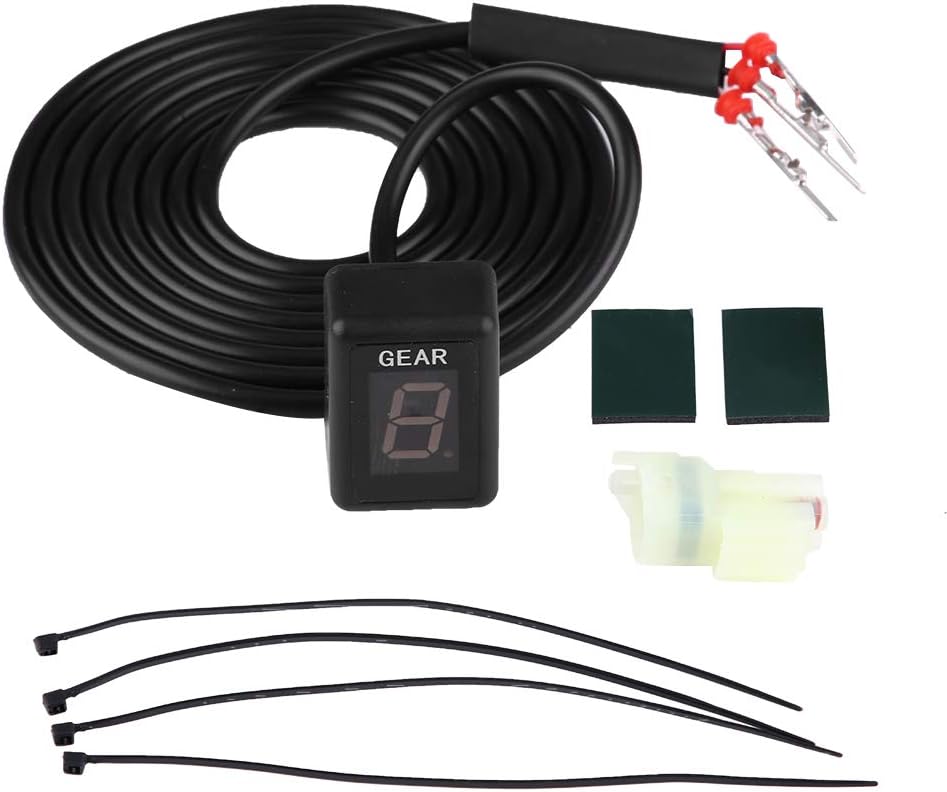 6 Speed Digital Gear Indicator Display Motorcycle LED Display Shift Light ECU Plug Mount for Kawasaki ER-4N KLE650 NINJA250R