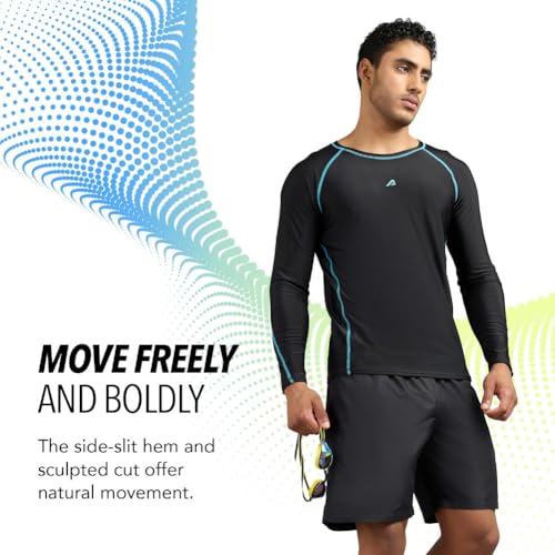 Image of Boldfit Swimming Shorts for Men Stretchable Fit Swimming Trunks, Adjustable Quick-Drying Swim Shorts, Breathable Swimwear - Black(L)