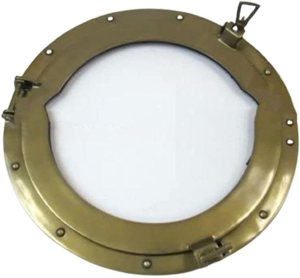 NauticalMart Aluminum Porthole Glass 17"