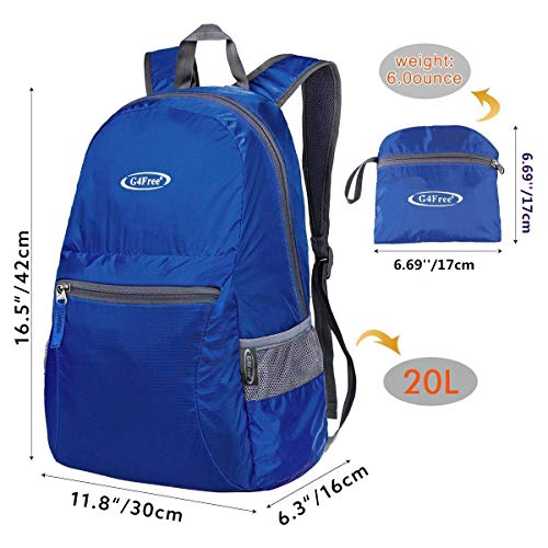 Image of G4Free 20L Small Packable Travel Hiking Backpack for Men Women