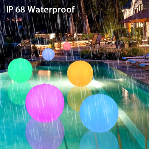Geediar 4 Pack Solar Floating Pool Lights Inflatable Waterproof Ip68, 14” Solar Swimming Led Glow Globe Outdoor Pool Ball Lamp, Pool Accessories For Inground Pools- 4 Pcs. #TOP1