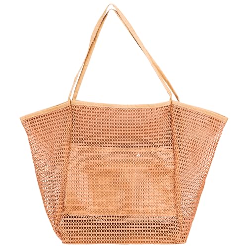 Sac fourre-tout de plage en maille kaki avec doublure pour femme