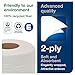 Tork Advanced Toilet Paper Roll, White, Compatible with T24 Dispensers, 2-ply, Soft Tissue, 80 rolls x 500 sheets (2461200)