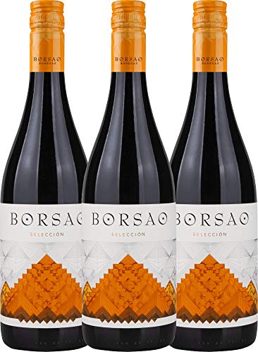 VINELLO 3er Weinpaket Rotwein - Borsao Selección Joven 2020 - Bodegas Borsao mit einem VINELLO.weinausgießer | 3 x 0,75 Liter Cover