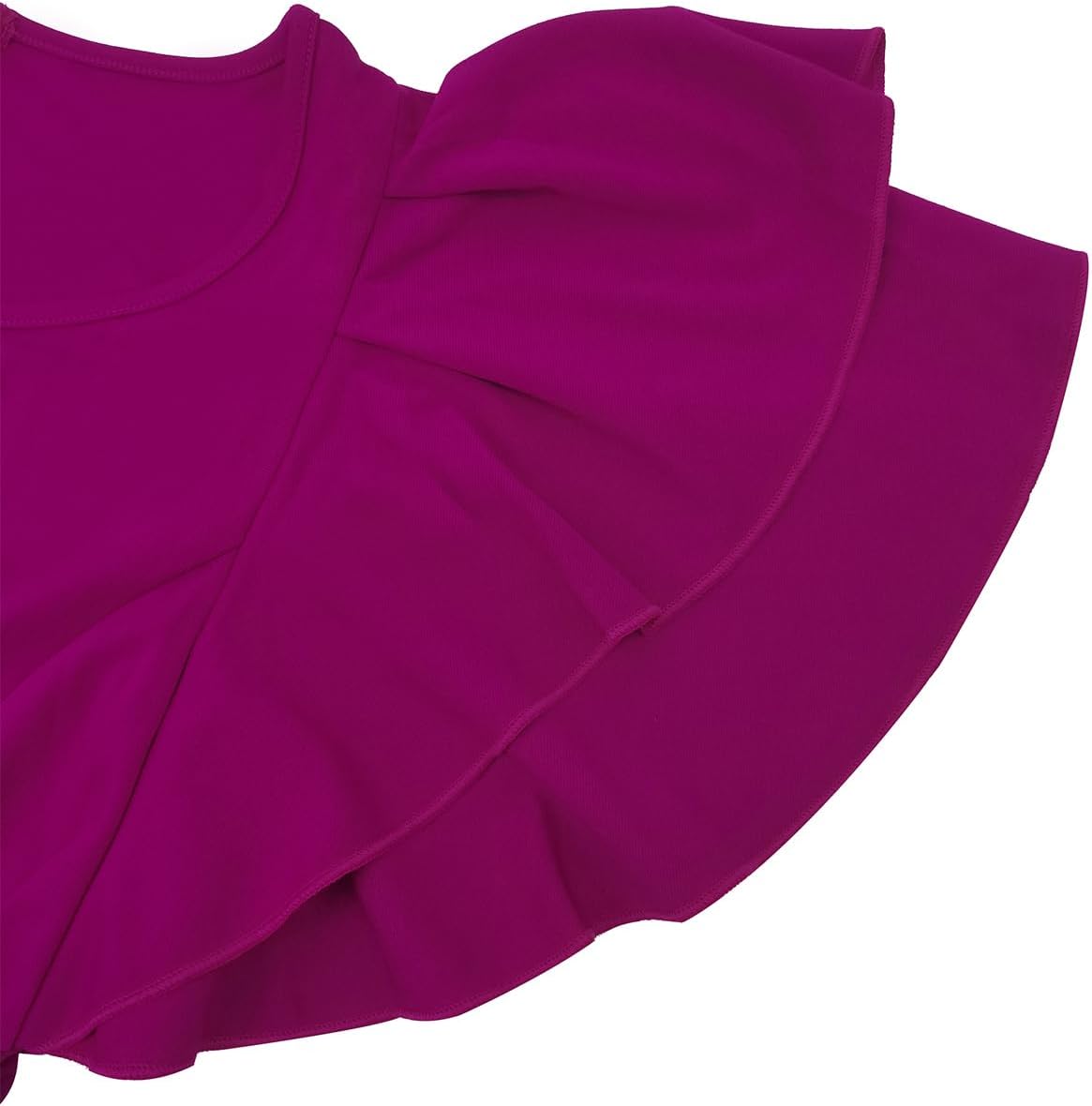 MSLG Women's Casual Summer Dresses Elegant Party Work Cocktail Bodycon Round Neck Ruffle Short Sleeve Pencil Midi Dress 672 - Image 4