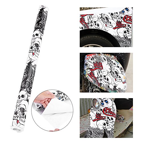 50 * 150Cm/19.6 * 59" Skeleton Automotive Decals,Automotive Vinyl Wraps Car Stickers For Car Body, Motorcycle, Laptop #TOP4