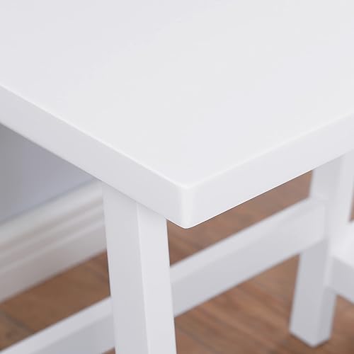 Miniatura 4 de Verone Escritorio de madera con estantes de almacenamiento, color blanco