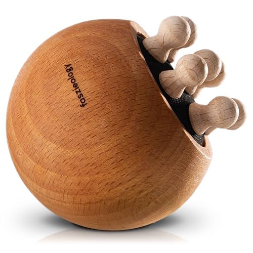 faszieology® Sculpting Globe Appareil de massage pour le visage, le cuir chevelu et les cheveux - Outil de massage des fascias en bois de qualité supérieure pour un massage efficace de la tête