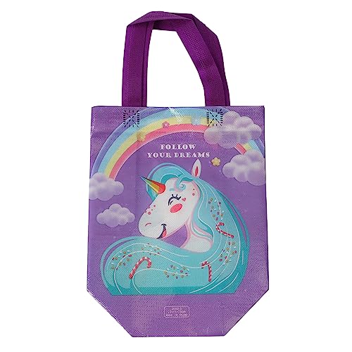 Bolsa de lembrancinhas de festa, 24 peças, não tecida, desenho fofo, arco-íris, cavalo, festa, prese