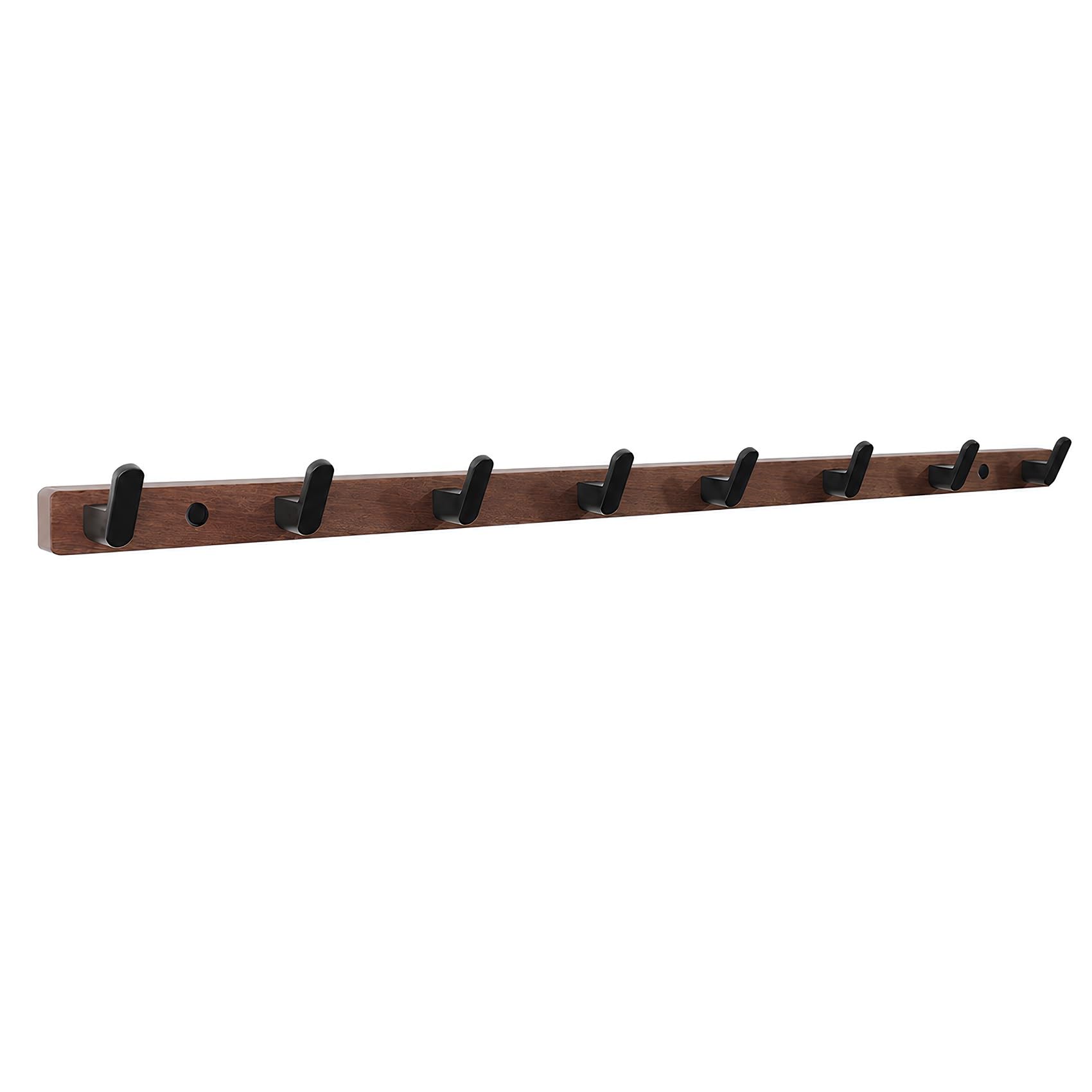 Tzufa Walnut Wooden Coat Hooks Coat Rack Wall Mounted Easy Install Wall Hooks