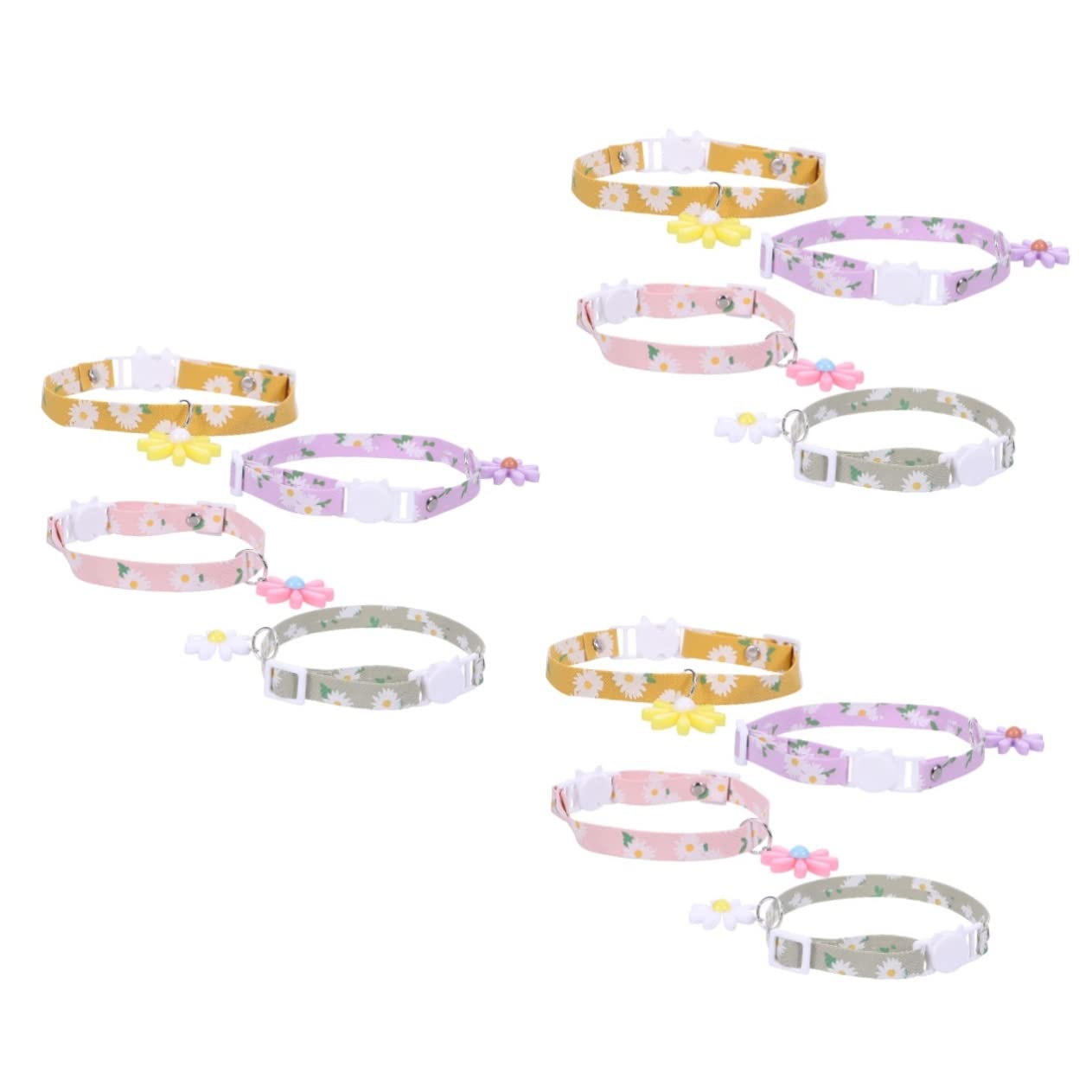 Happyyami 12stücke Teiliges Verstellbares Katzenhalsband Gänseblümchen-anhänger Für Kätzchen Farben Und Sicher Und Komfortabel Leicht Anzulegen Und Anzupassen