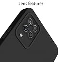 Pikkme Samsung Galaxy M12 / A12 / F12 Back Cover Soft Matte Liquid Silicone TPU | Camera Protection | Shockproof Slim Back Case for Samsung Galaxy M12 / A12 / F12 (Black) gallery image