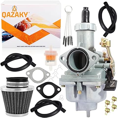 QAZAKY PZ27 Carburetor for 125cc 150cc 200cc 250cc 4-Stroke Engine CG ATV Go Kart Dirt Bike Quad Taotao Zongshen Lifan Sunl Buyang Coolsport Kazuma Chinese Cable Hand Choke Carb 27mm Cover