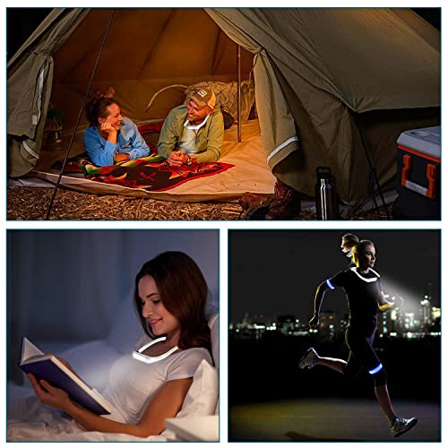 Image of Neck Reading Light for Bed Adjustable: Bendable Arms 2-Pack White