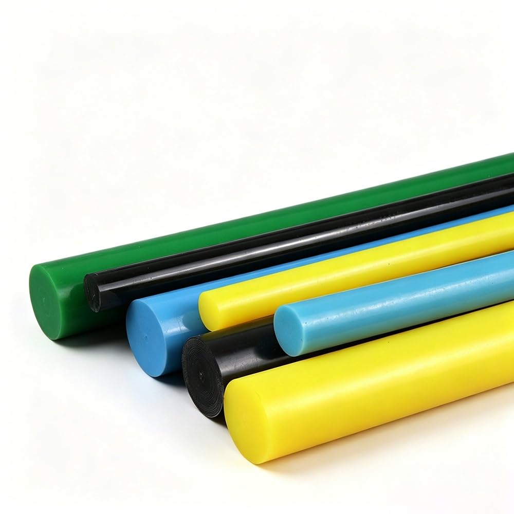Tige Ronde En Plastique PU De Dureté 80A, Barre De Tendon De Bœuf En Polyuréthane Solide Multicolore, Diamètre 20/25/30/35-55mm, Longueur 500mm(Black,Dia40x500mm)