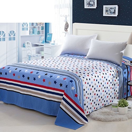 Drap en coton Vichy résistant pour lit simple d’étudiant