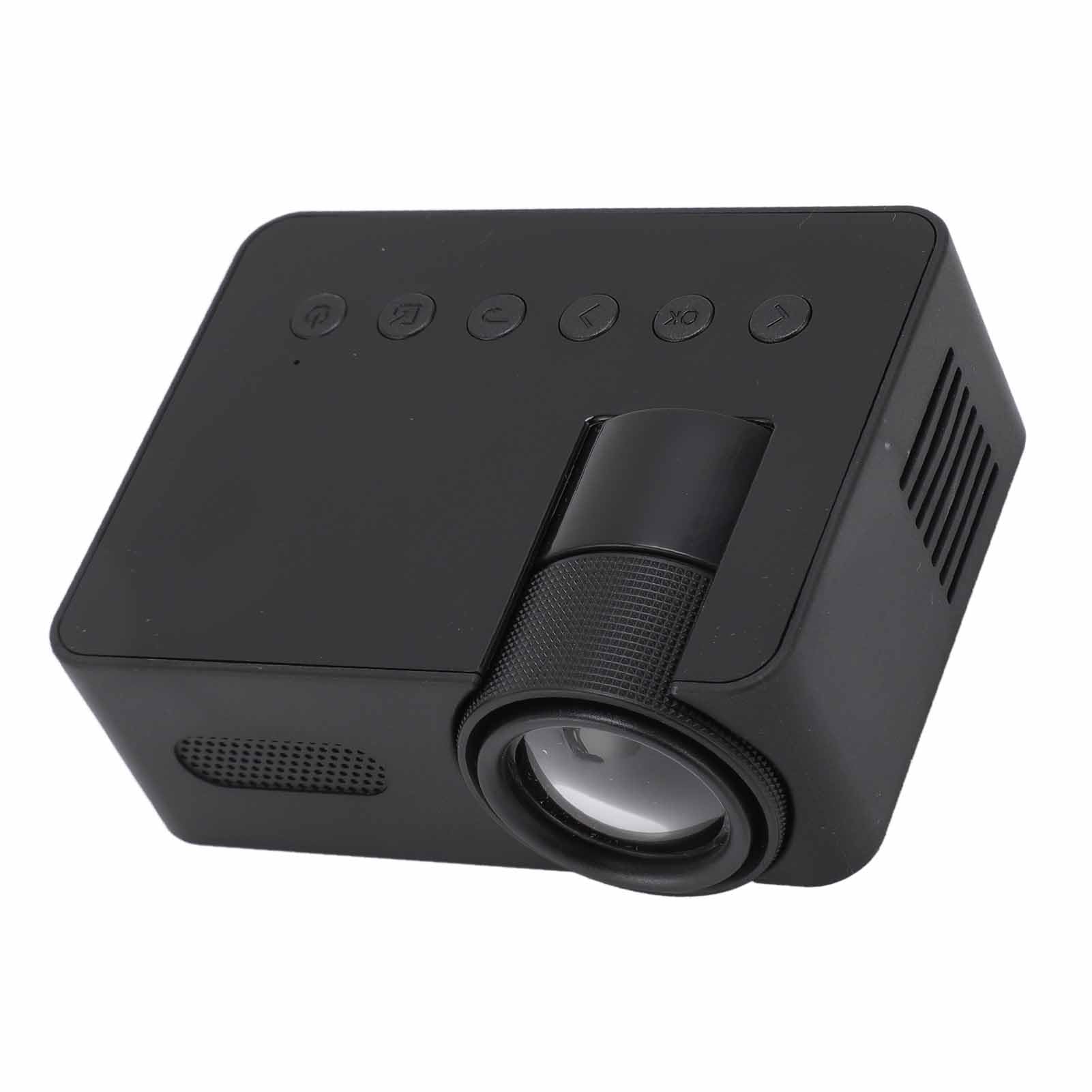 Mini Proiettore, Videoproiettore Home Theater Portatile Full HD 1080P per Interni Ed Esterni, Altoparlante Integrato, Proiezione da 14-100 Pollici