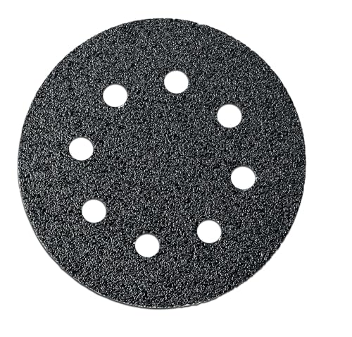 Fein Round Sanding Sheets with Hook & Loop Attachment - Aluminum Oxide, Full Resin Bond, Multi-Material Use, Perforated for Dust Control, 80 Grit, 16-Pack - 63717228020