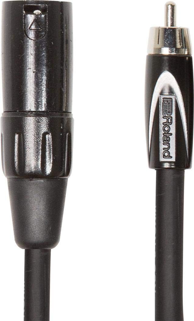 Roland Cable de interconexión de la serie Black, XLR (macho) a RCA, 10 pies