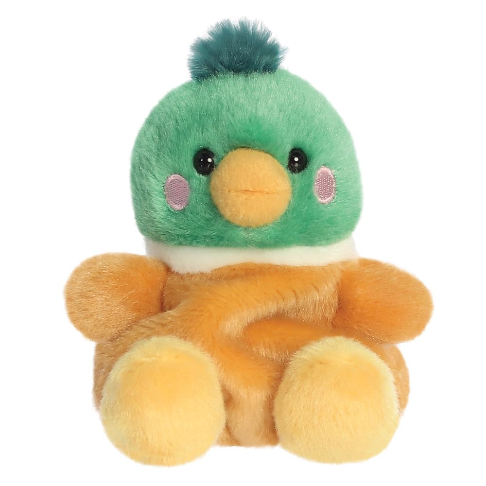 AURORA, 33993, Palm Pals Puddles Mallard Duck 5In, Soft Toy, Multicolour, Multicolor, 5 inches