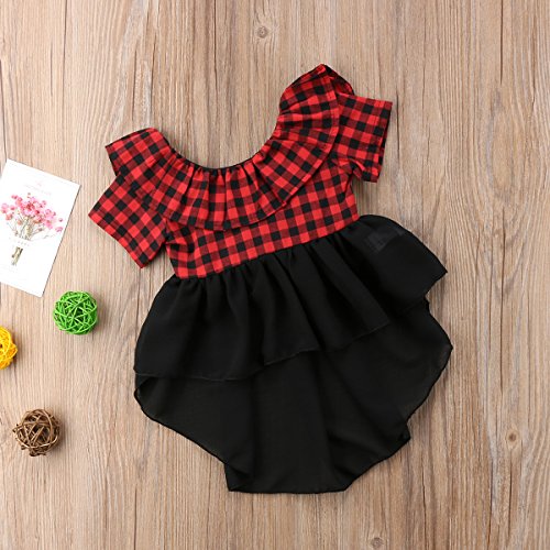 Crianças da Criança do Bebê Meninas Xadrez Vestido de Tutu Casual Chiffon Roupas de Verão Vestido de