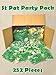ST. PATRICK SHAMROCK IRISH CLOVER HUGE PARTY PACK OVER 250 PIECES