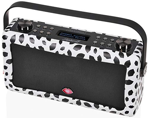 VQ Hepburn Mk II DAB & DAB+ Digital Radio with FM, Bluetooth & Alarm Clock – Lulu Guinness Black Lip