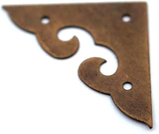 NINOMA 35MM Chinese Antique Pure Copper Furniture Copper Fittings Jewelry Box Wooden Cabinet Copper Wrap Angle Corner Paste Kok 20pcs
